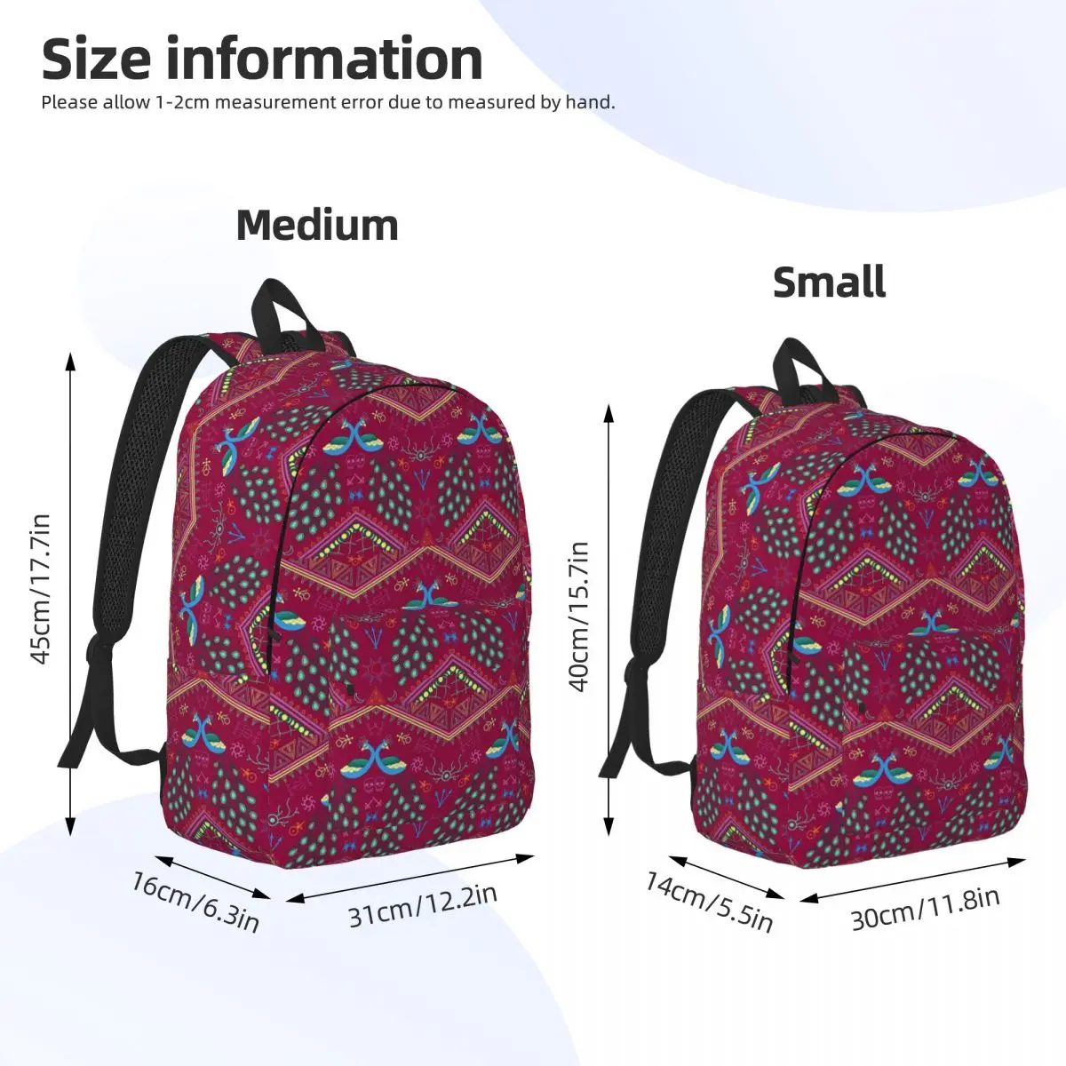 Mollymauk Tealeaf Inspired Print Backpack Daypack Large Capacity Children BookBag School Bag Shoulder Bags for Men Women