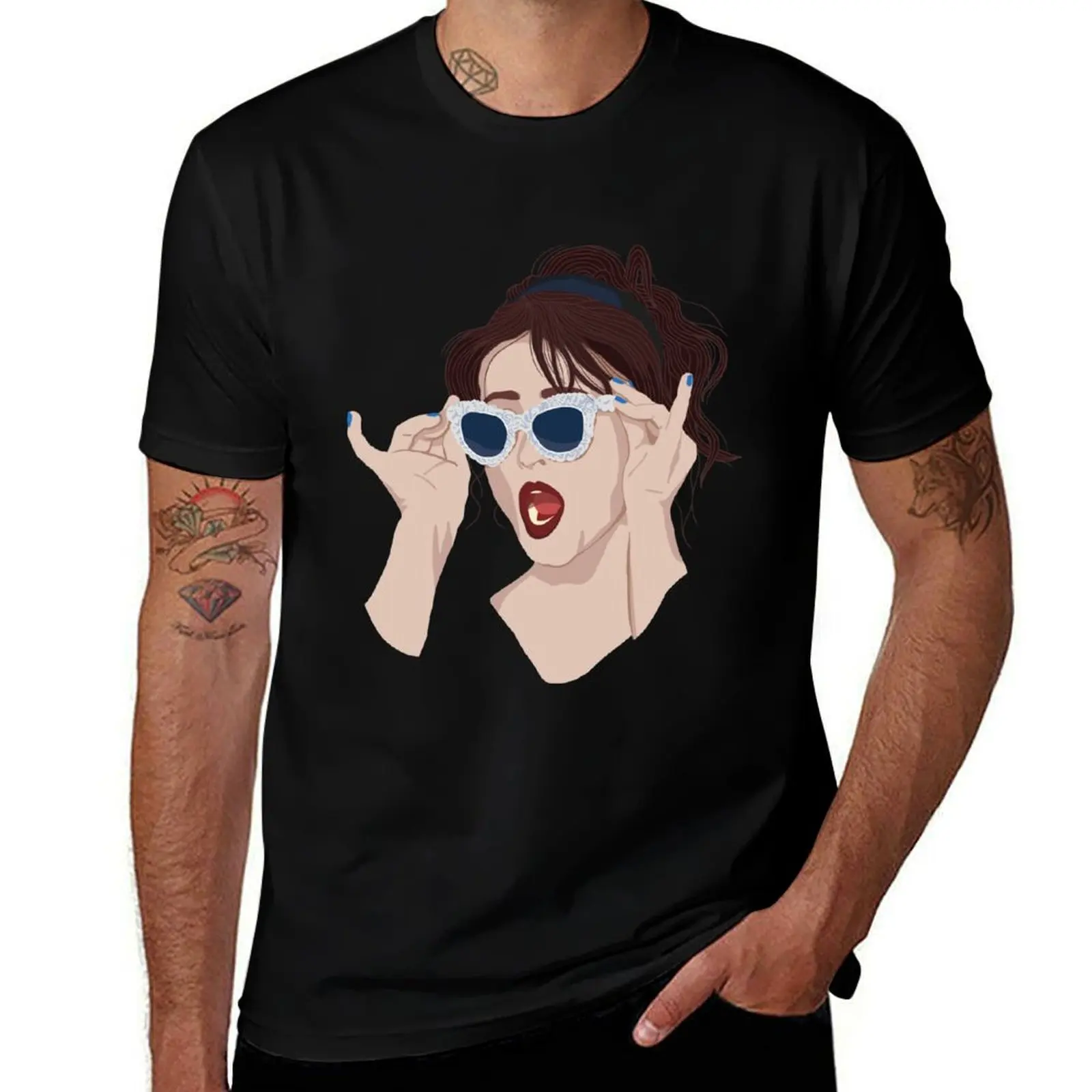Helena Bonham Carter T-Shirt Non-Shrink Basic Cotton T-Shirt