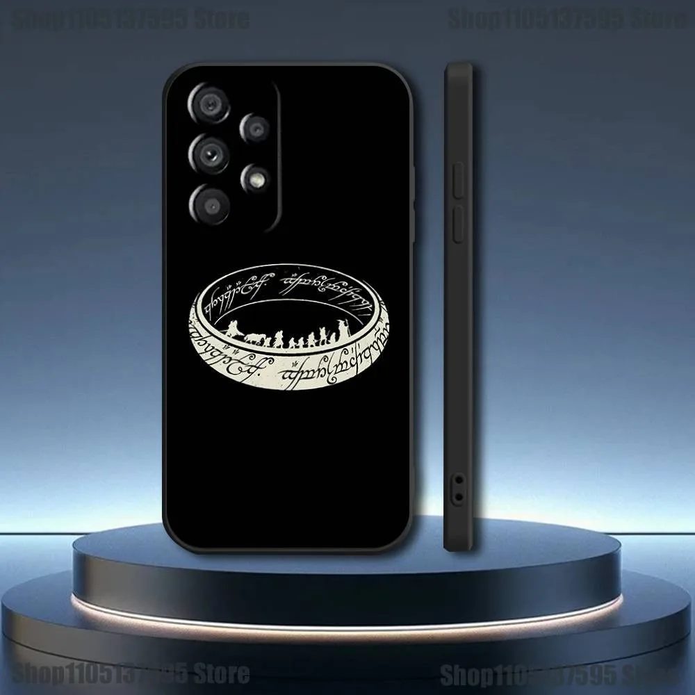 حافظة هاتف L-Lord of the R-Rings لهاتف سامسونج جالاكسي A73,31,32,72,41,53,52,71,22,5G,Note,J7,8,9 غطاء أسود ناعم