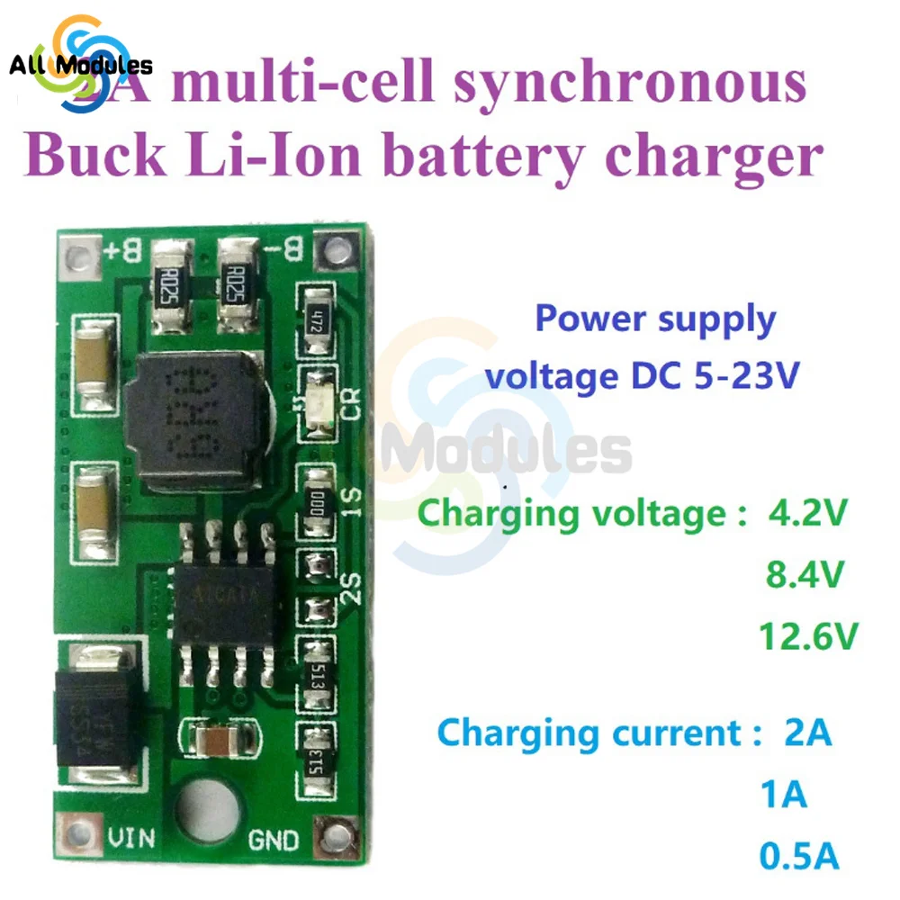 DC 5-23V 1S 2S 3S Multi-Cell Version 18650 Lithium Battery Chargering Board for Li ion Cell Solar Portable Device Charger Module