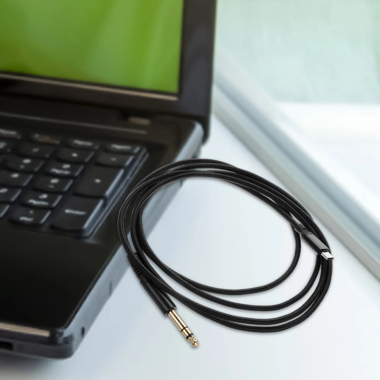 

USB Type-C to 6.35mm Audio Cable Digital Chip Enhanced Stable Transmission Electric Guitar Recording Adapter Cable