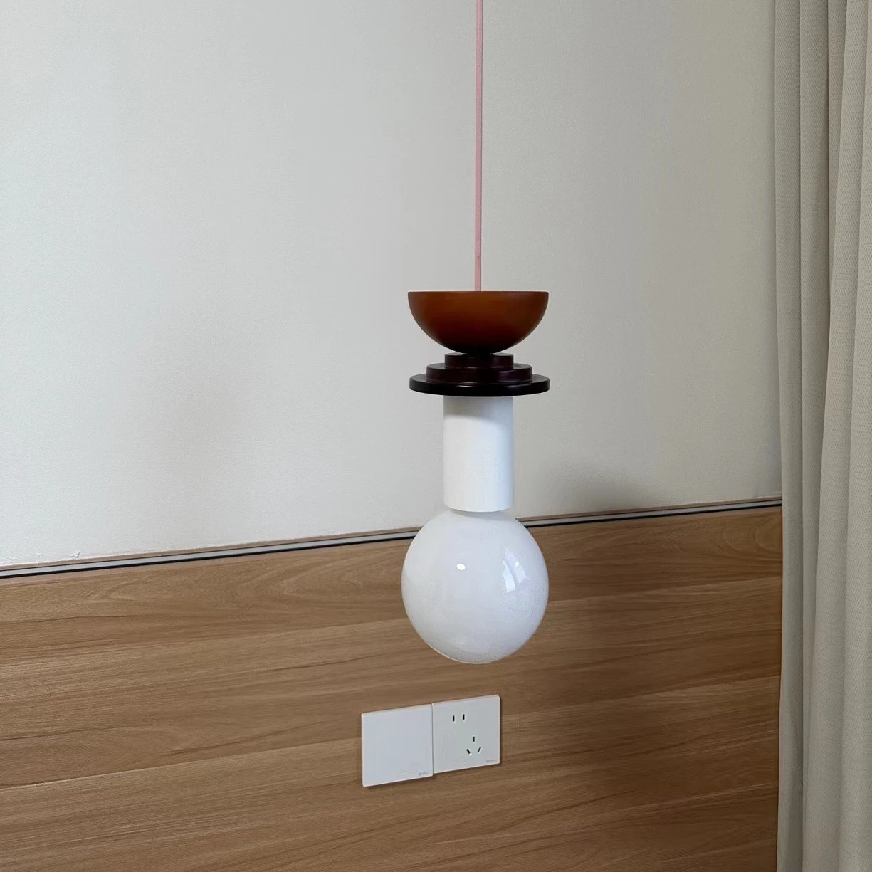 Nordic Modern Building Blocks LED Small Pendant Lights Bedroom Bedside Chandeliers Study Solid Wood Hanging Lamps Home Decor