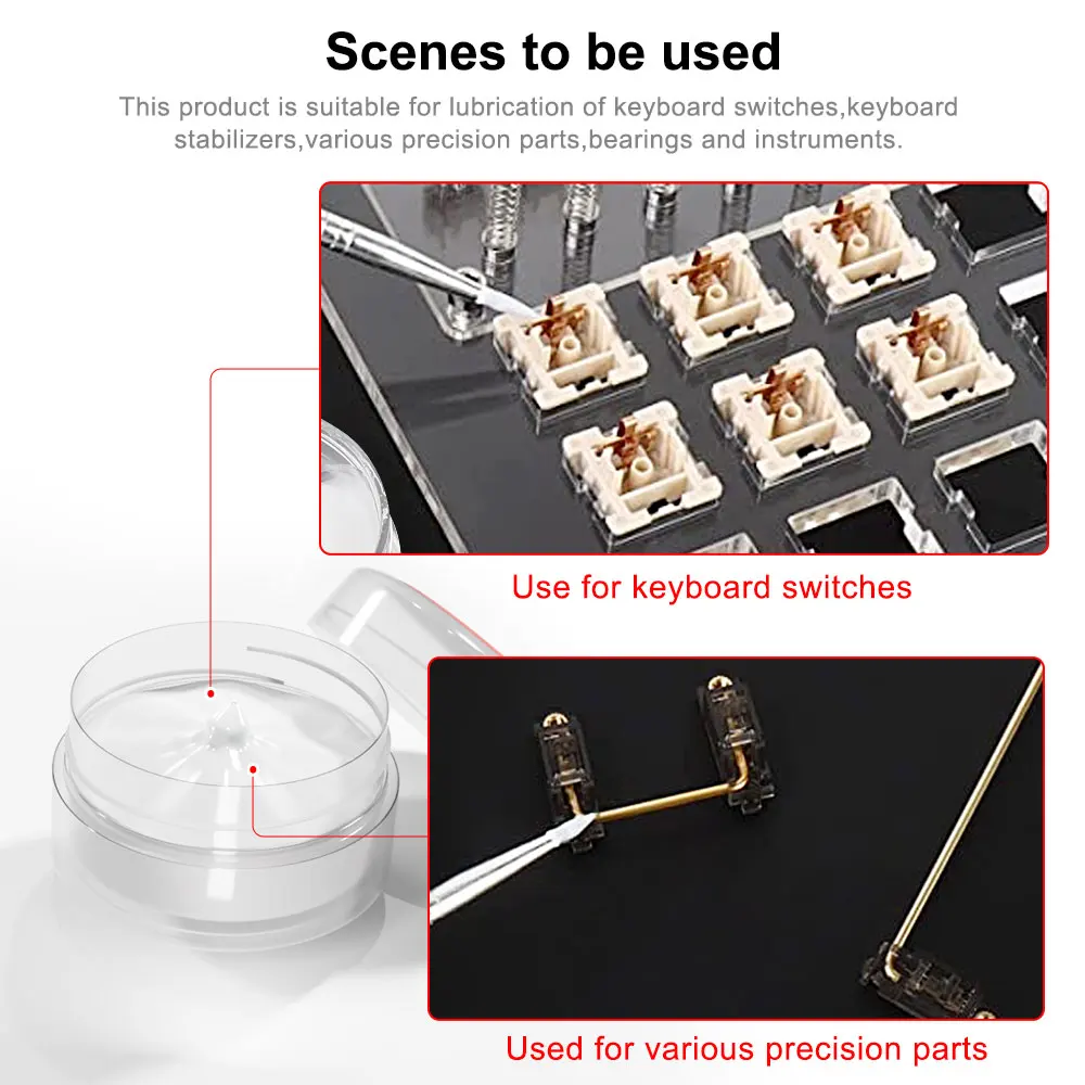 REDRAGON A117 DIY Switches Lube Grease Mechanical Keyboard Switch bearings lubrication Stabilizer Lubricant view 4