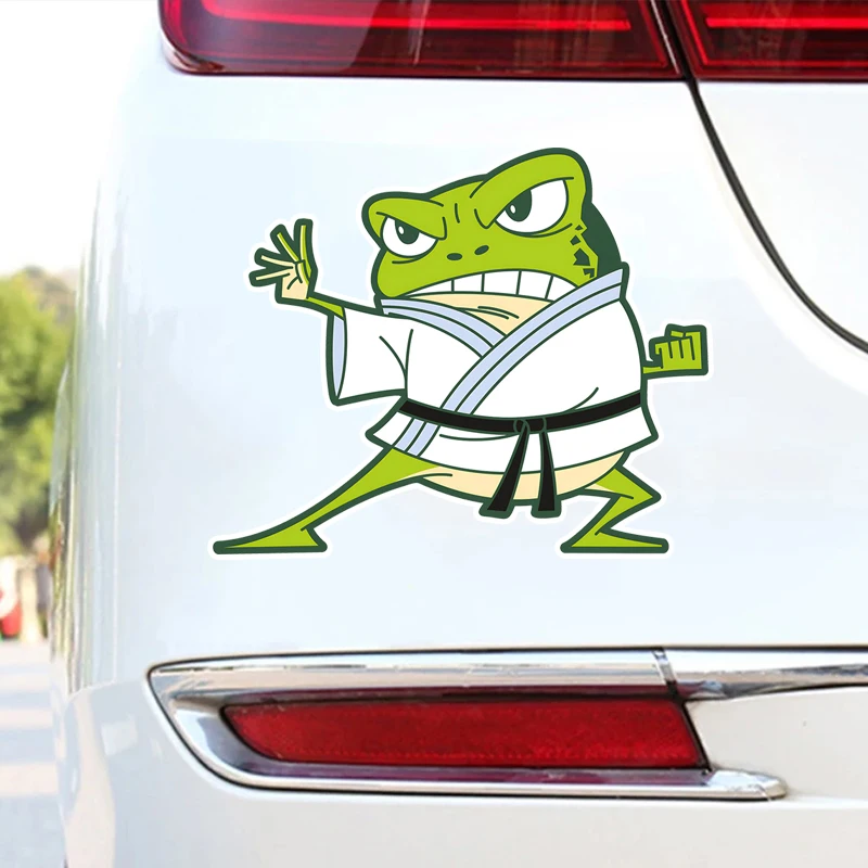 CS12386# Funny Ninja Frog Car Sticker Vinyl Decals - Durable, Weatherproof Sticker for Cars, Laptops, SUV, Van, Trunk