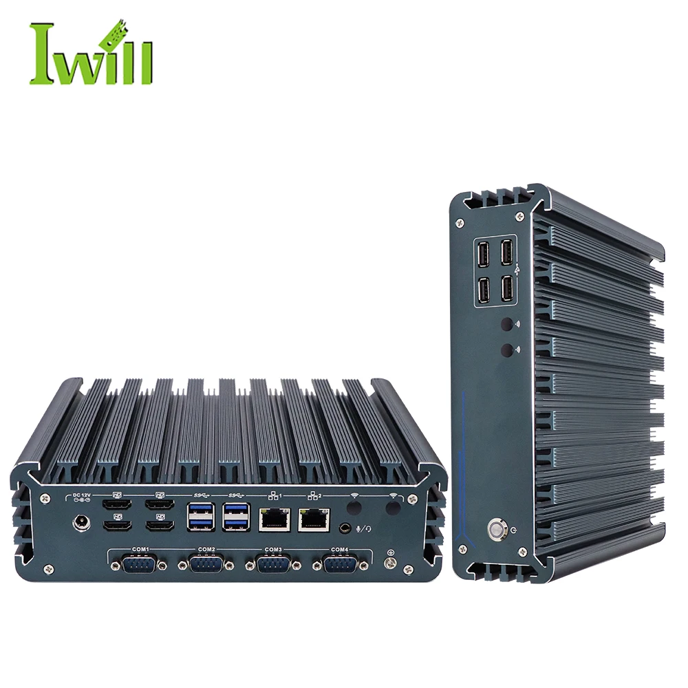 Customized 12th Gen I5 Core Embedded Computing Mini Industrial Box PC with 4HD 4COM Dual LAN Supports Linux & Win OS in Stock