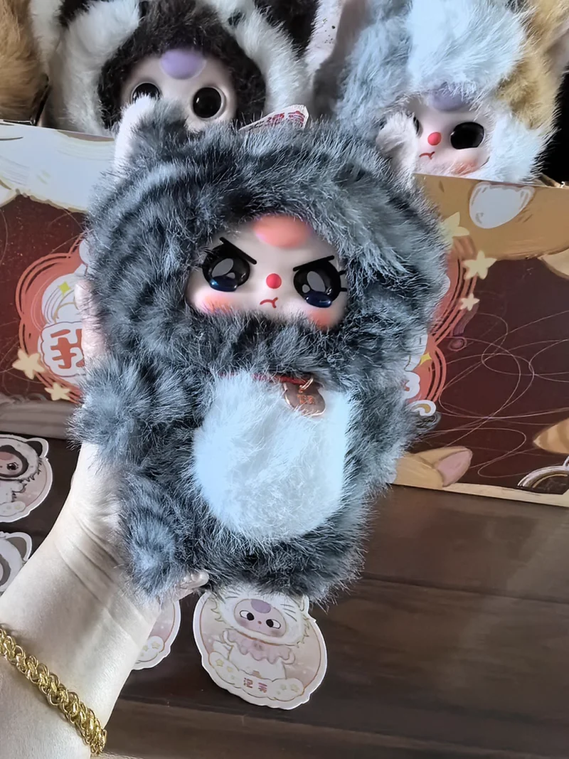 

Genuine Baby Three Whose Cat Am I Blind Box Figurine Ornament Doll Hanging Ornament Gift For Girl