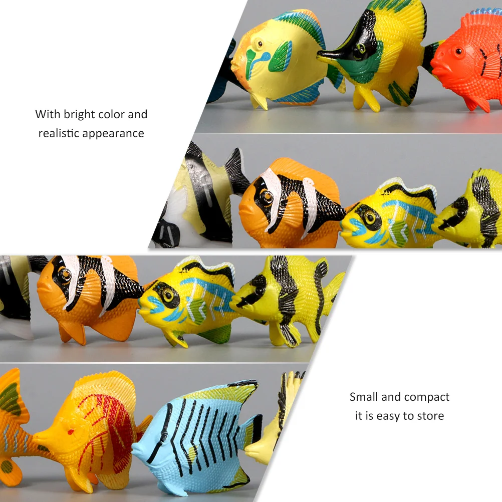 12 Pcs Household Sea Animal Model Tabletop Kids Toy Fish Childrens Toys Small Ocean Animals