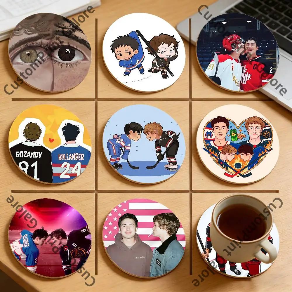 

H-Heated R-Rivalry Heat-Resistant Pine Coasters Lightweight Sturdy for All Drinkware Easy to Clean