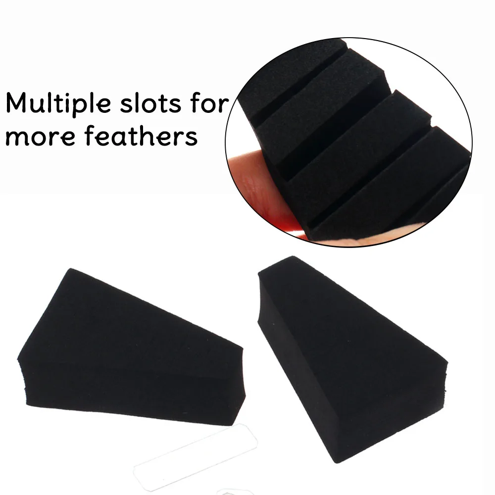 ICERIO Clear Plastic Dubbing Loop Clip S M L XL Feather Hackle Holding Tool EVA Foam Fly Tying Accessories - view 5