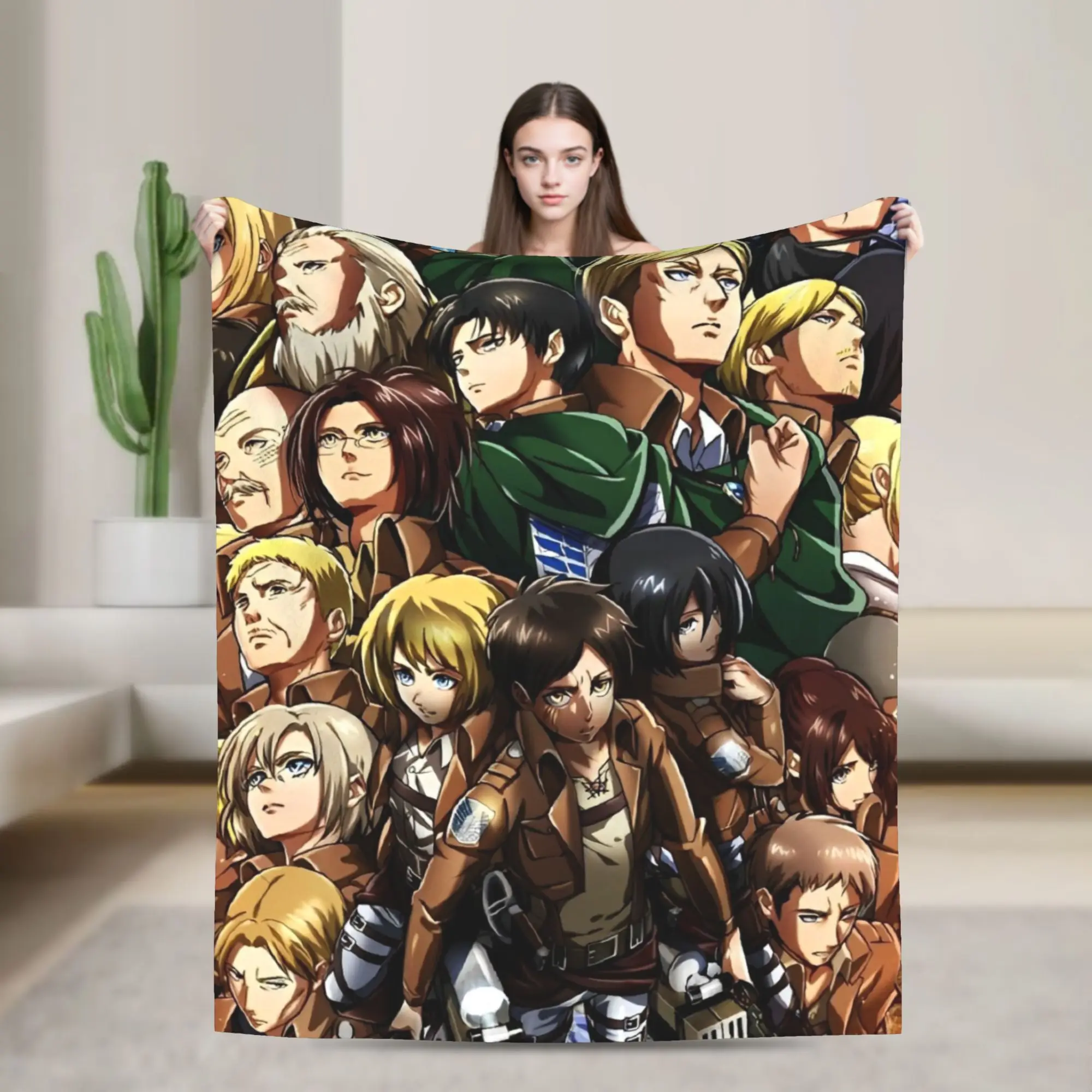 

Одеяло «Атака Титанов», аниме, манга, фланелевое винтажное дышащее одеяло для домашнего текстильного декора
