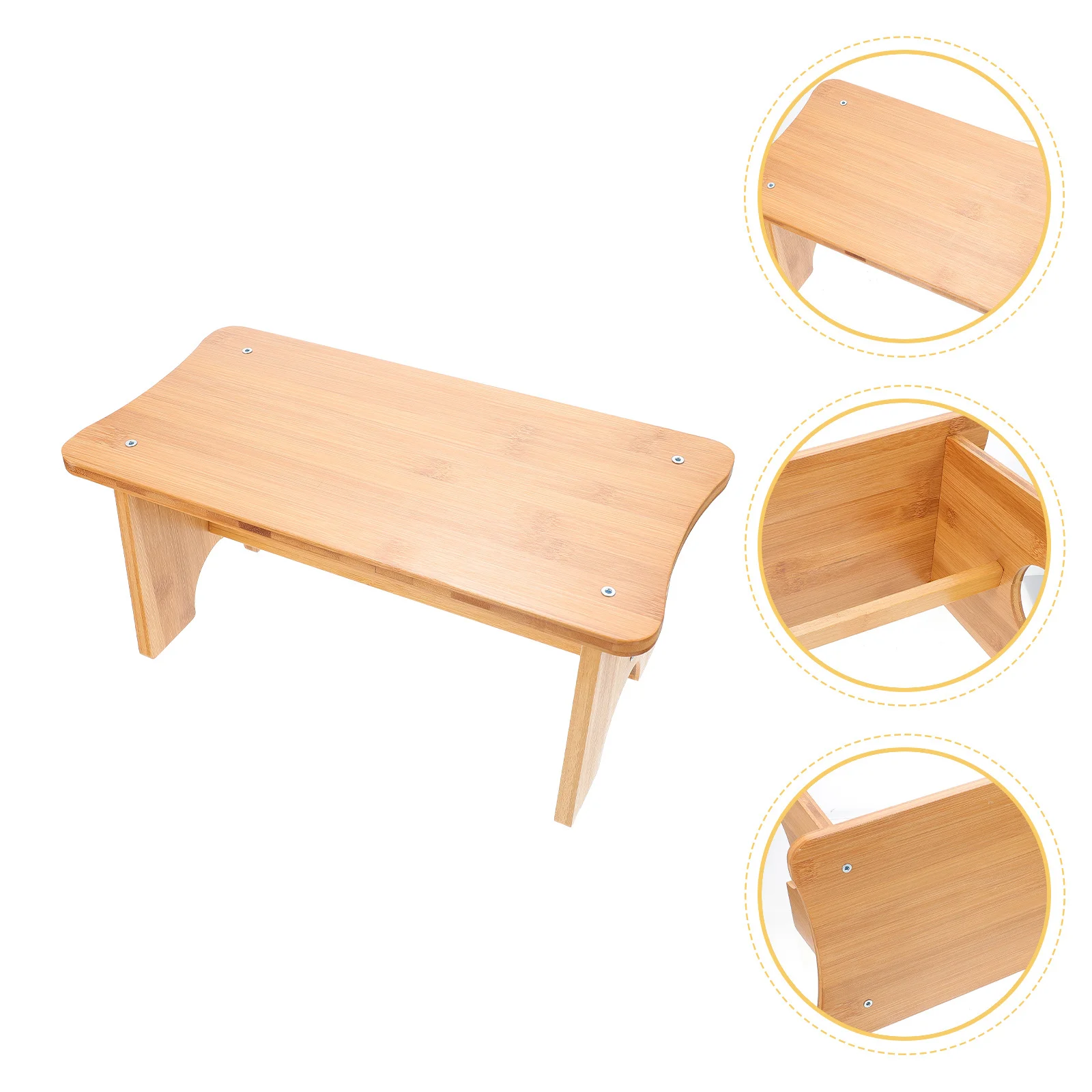 

Wooden Footstool for Adults Office Foot Rest Step Stool Home Sofa Non-Slip Feet Support Tool Comfortable Back Pain Relief