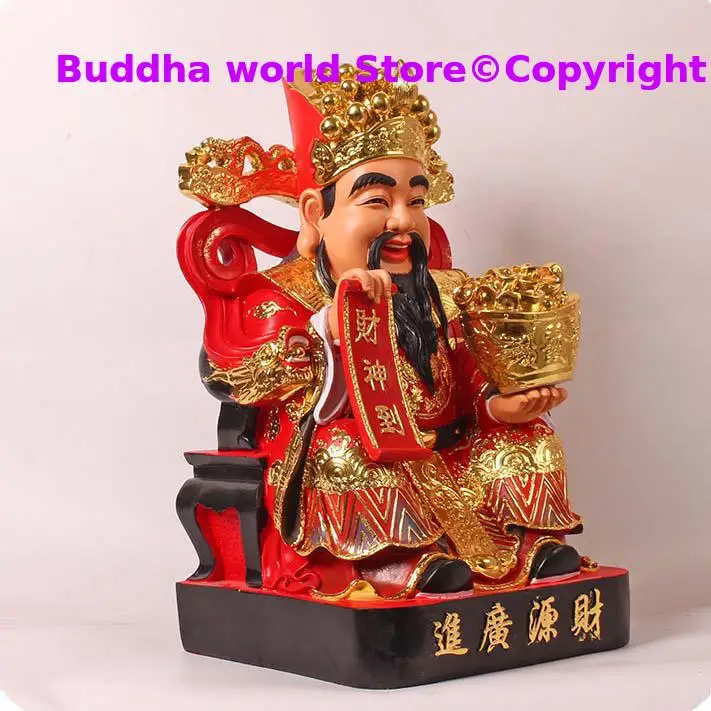 Wholesale Buddha statue HOME SHOP Altar Bring money Good luck God of wealth Recruit wealth CAI SHEN YE Mammon buddha statue