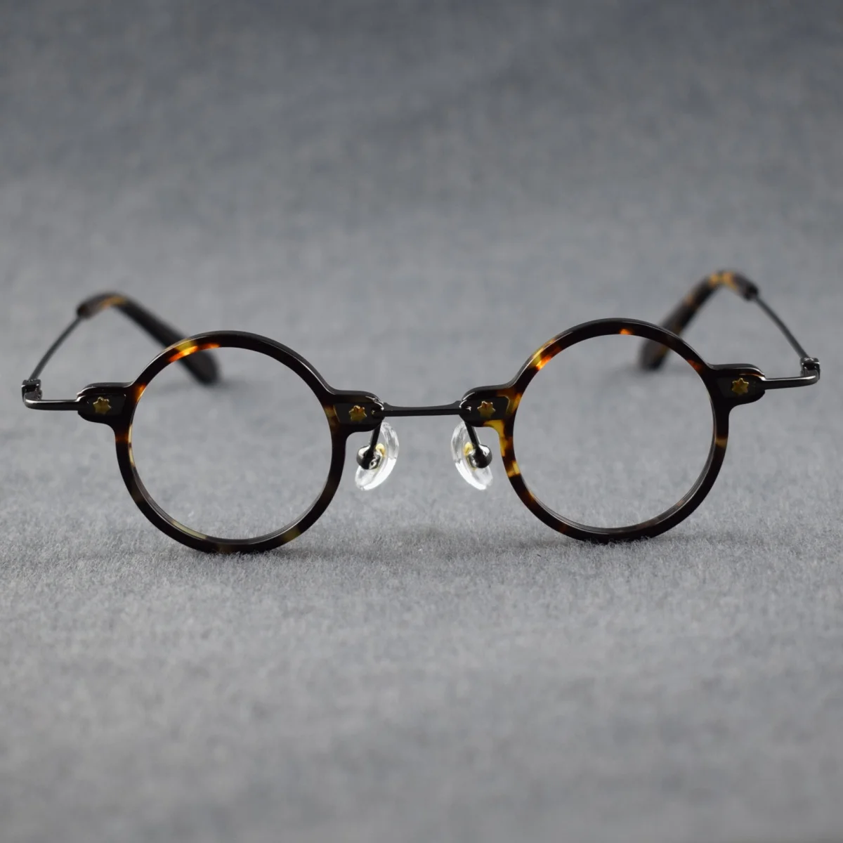 Fashion Retro Small Round 36mm Steampunk Eyeglasses Frames Acetate Vintage Tortoise Glasses Japan Hand Made Men Women