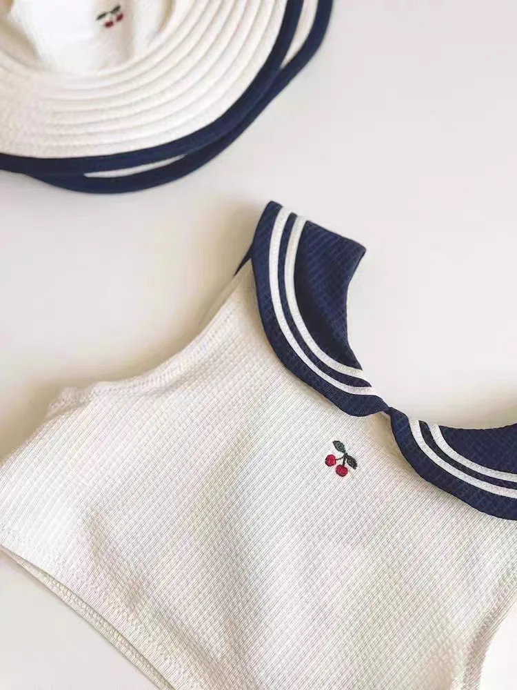Toddlers Girls Cherry Swimwear Sets Ruffles Backless Sf7ed8b216f7c4a4aacfefe629d1e9823B