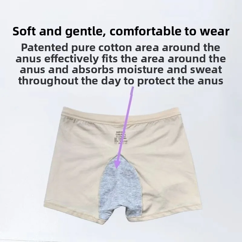 Breathable Incontinence Underwear Moisture Wicking Adult Protective Briefs Anti Wetness Odor Control Cotton Hip Posture Cushion