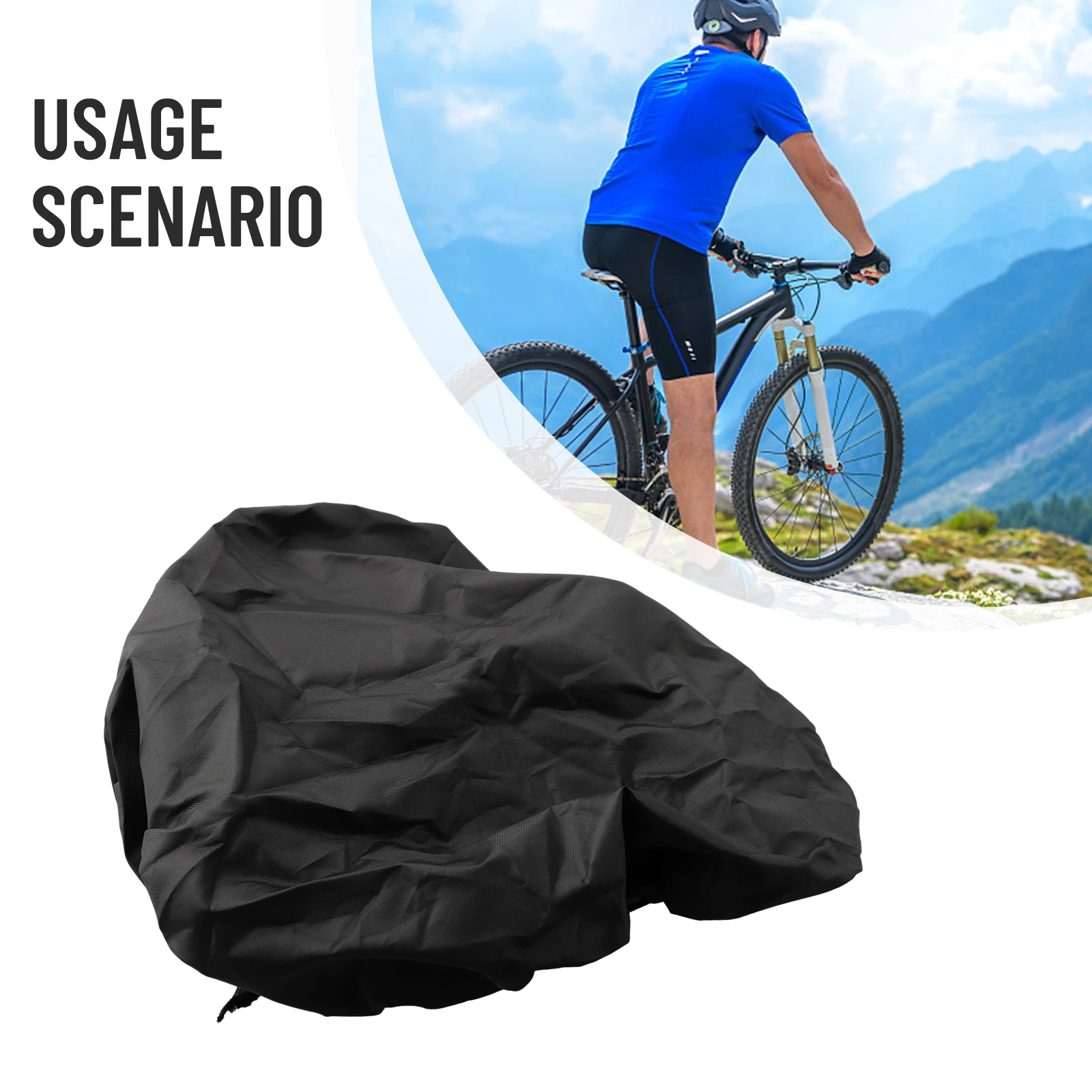 Bike Saddle Cover Elastic Cloth Waterproof Washable Reusable Rain Protection Covers Bicycle Seat Cushion Accessories