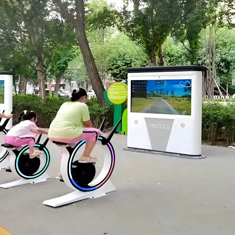 

Cycling bicycle fountain kinetic energy design warm interactive outdoor amusement equipment foot pedal