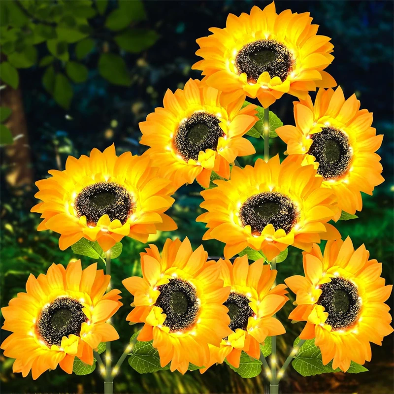 

Fairy LED Lights Outdoor Simulated Sunflower Solar Lawn Lamp Garden Ground Light Wedding Valentine's Day Ramadan Decoration