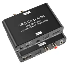 192Khz HDMI ARC Audio Extractor DAC Converter HDMI ARC SPDIF Optical to Optical 3.5mm L/R Stero Audio out for Soundbar Speaker
