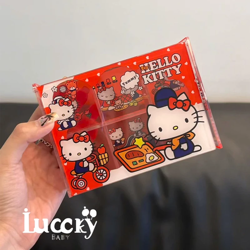 أنيمي مرحبا كيتي لتقوم بها بنفسك صندوق تخزين أكريليك Kawaii سطح المكتب مستحضرات التجميل مجوهرات غطاء الوجه صندوق تخزين لطيف الرف هدية عيد #2
