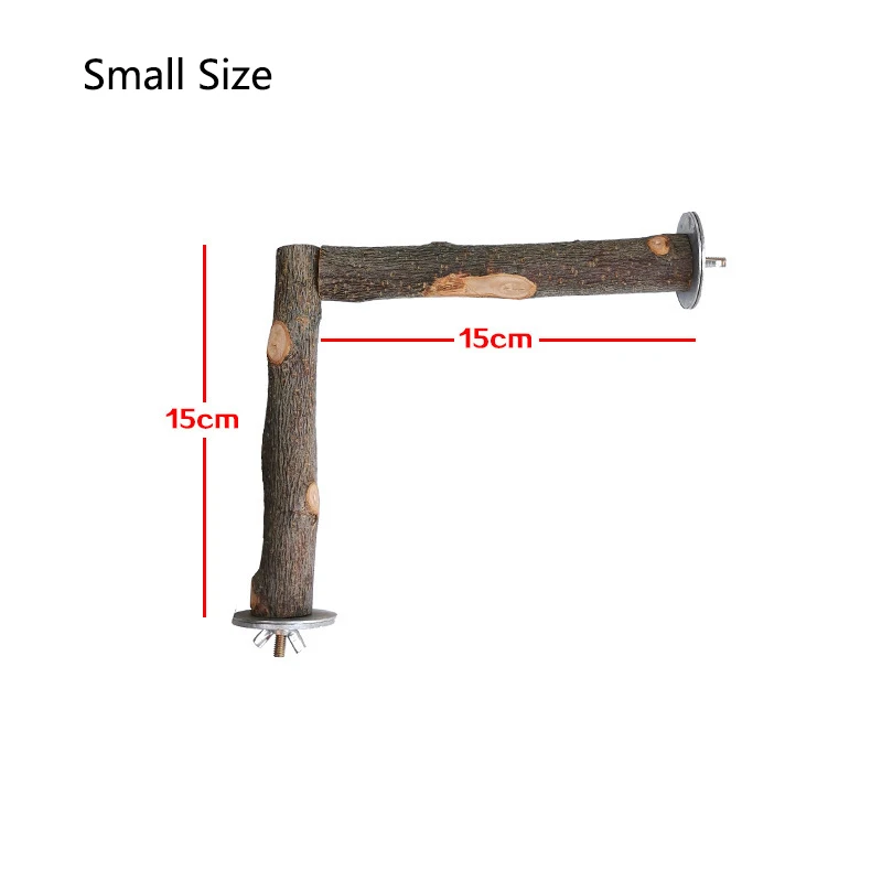 Natural Wood Pet Parrot Raw Wood Fork Tree Branch Stand Rack Squirrel Bird Hamster Branch Perches Chew Bite Toys Stick