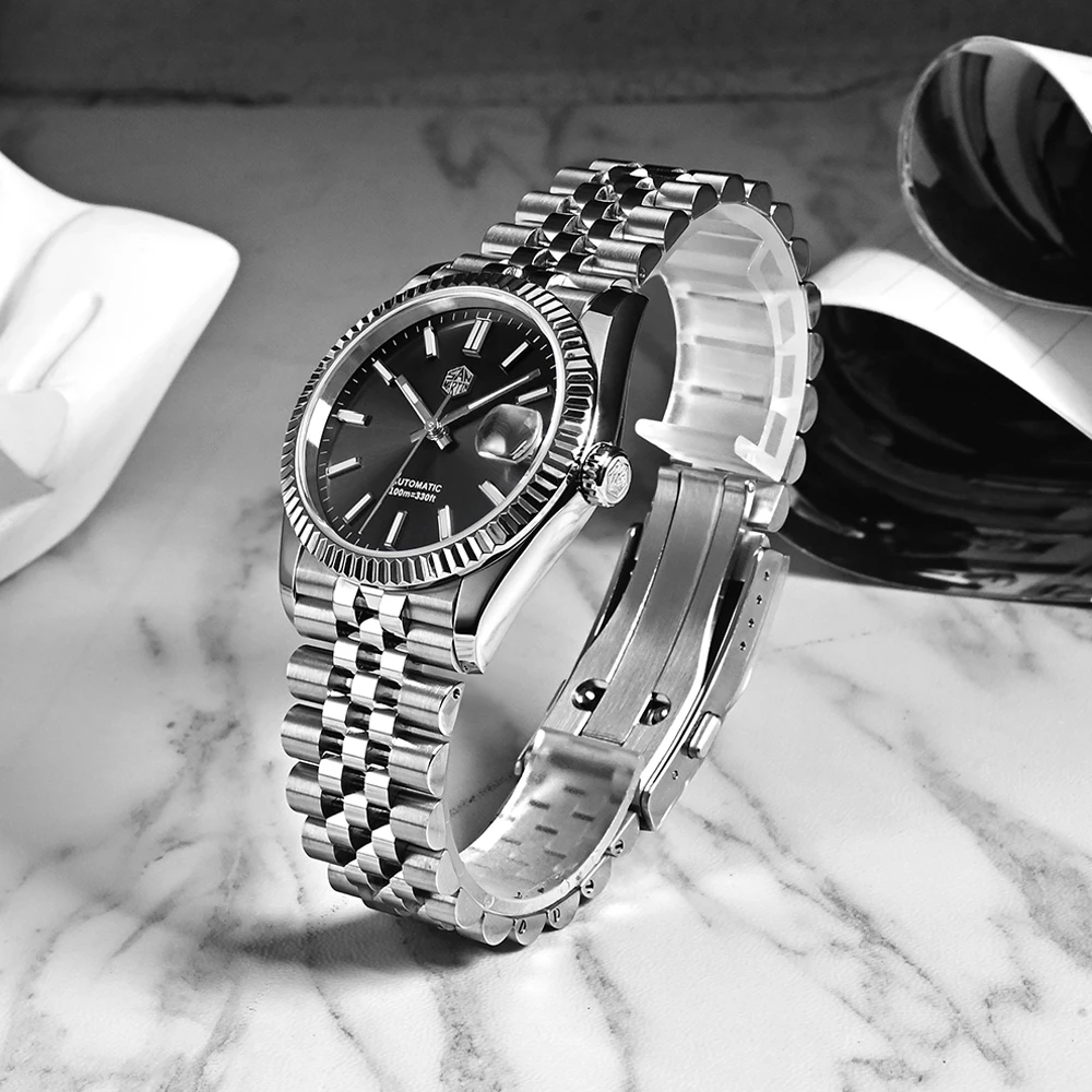 San Martin 36.5mm SN0058 Luxury Men Dress Watch Automatic Mechanical Couples Watches with Sapphire Waterproof 100m Luminous