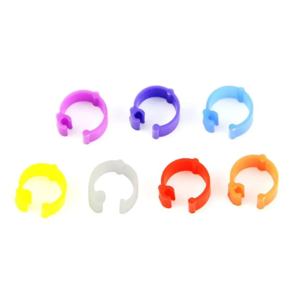 

100pcs 100 Pcs Diameter 8 Mm Pet Products Home Garden Plastic Pigeon Poultry Leg Rings Color Randomly Clip Rings