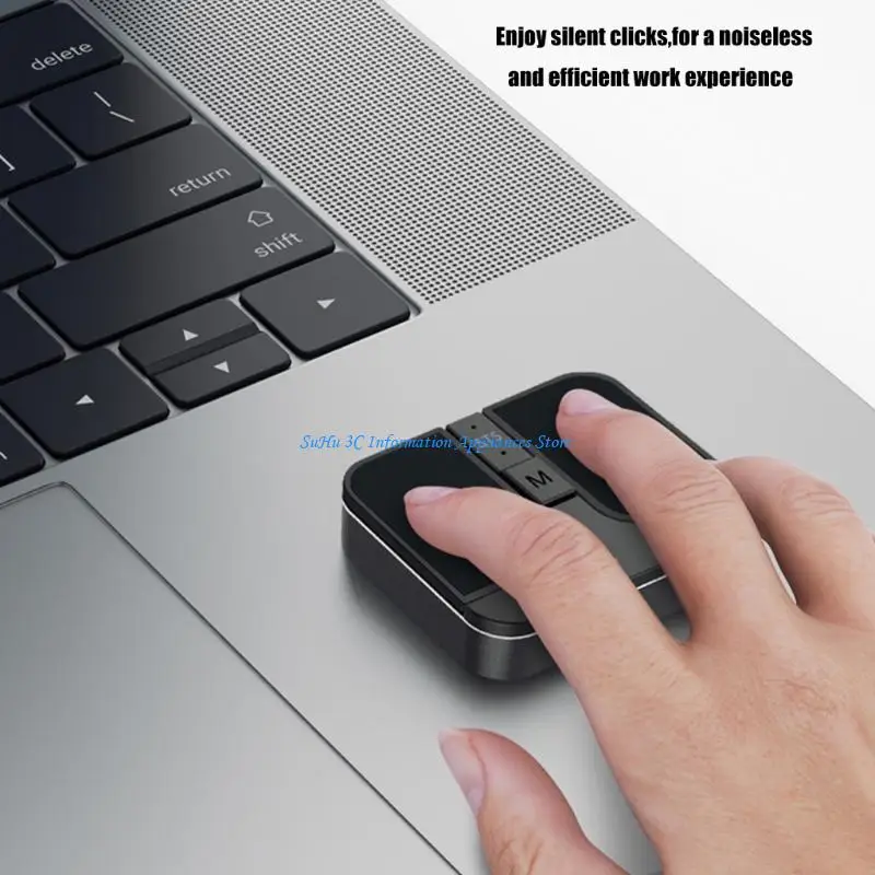 

Mini Square Mouse Two Bluetooth-compatible 5.0 High Accuracy Trackings Customizable Multiple Device Functionality