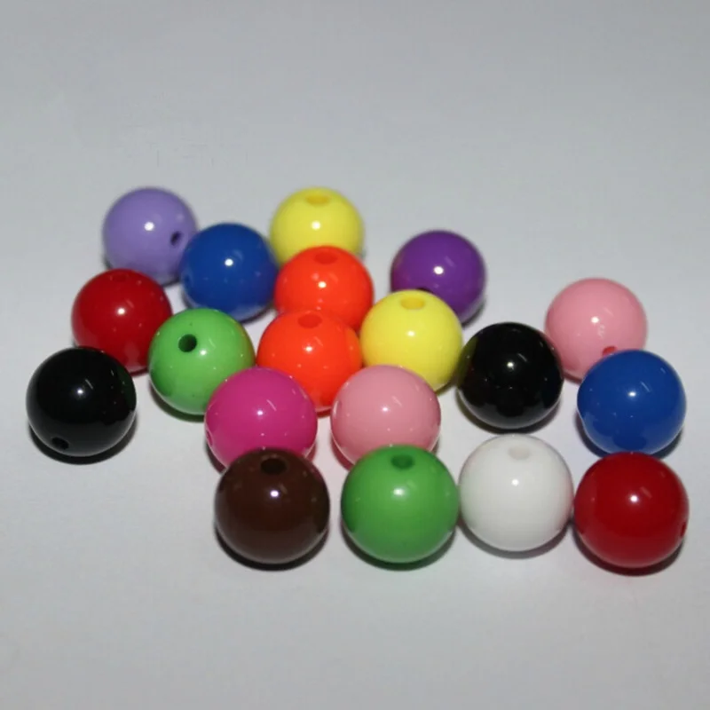 28 Colors Acrylic Beads Round Loose Spacer Beads Fit DIY 6/8/10/12/14mm Handmade Bracelet Earring Necklace Jewelry Accessories