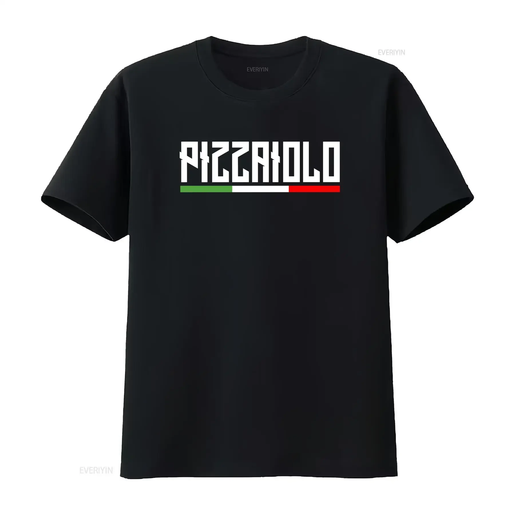 Maglietta da uomo Pizza Italiana Traspirante girocollo casual con stampa a fette sulla schiena verde bianco rosso vintage