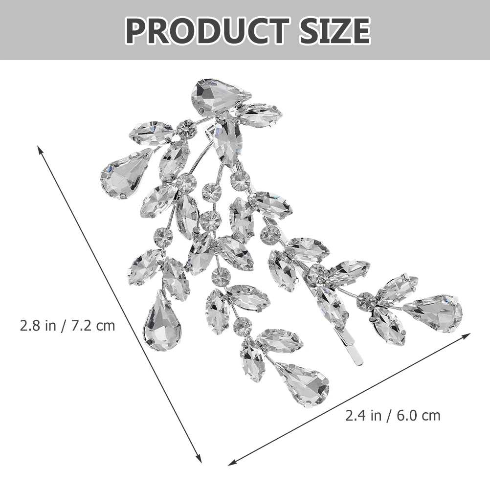 

1Pcs Beautiful Rhinestones Hair Clip Crystal Hairpin Side Barrette Hair Accessories for Women and Girls