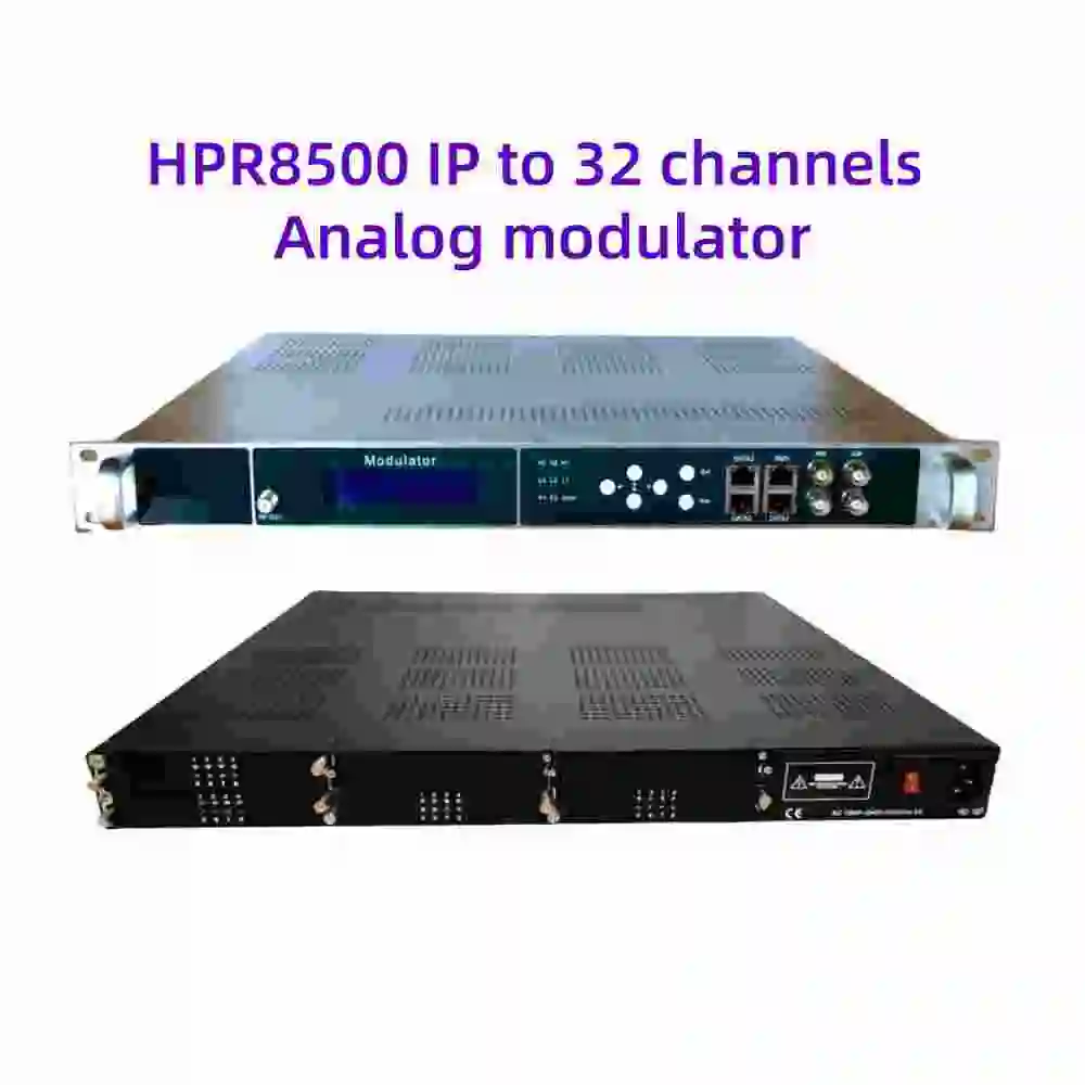 

New 1U Chassis IP to 16/24/32 analog tv modulador RF NTSC PAL BG/DK IP to analog Converter