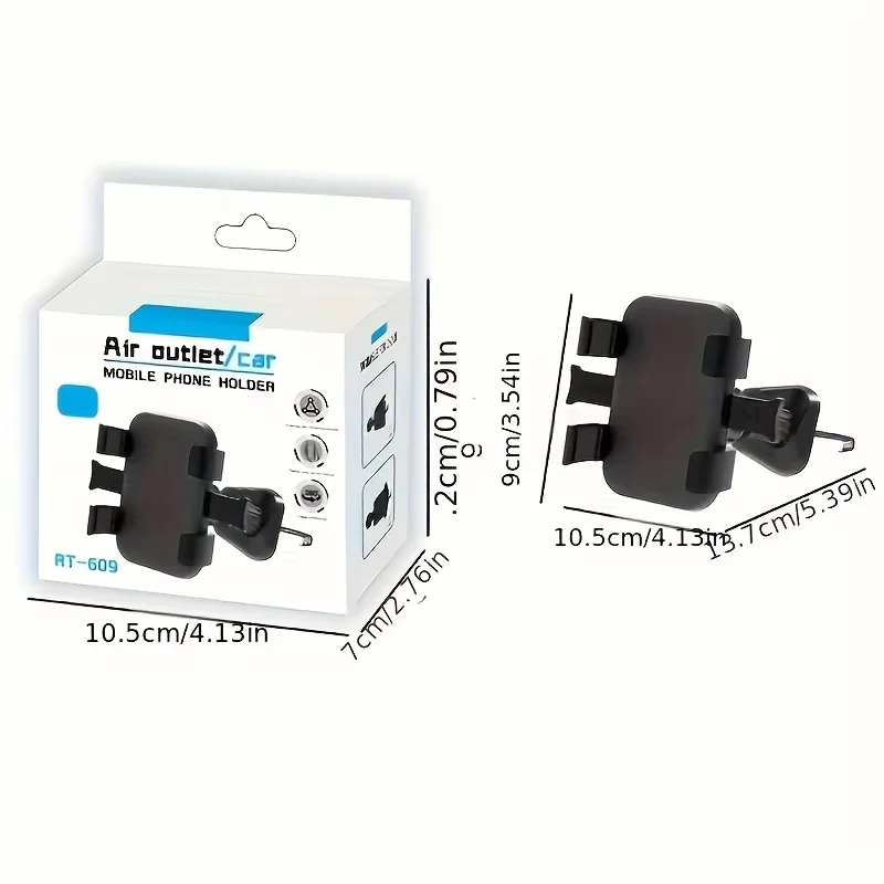 Lcars Car Air Vent Phone Navigation Holder, Hook-Style Car Mount, Stable Locking, Switch between Horizontal and Vertical Screens at Will