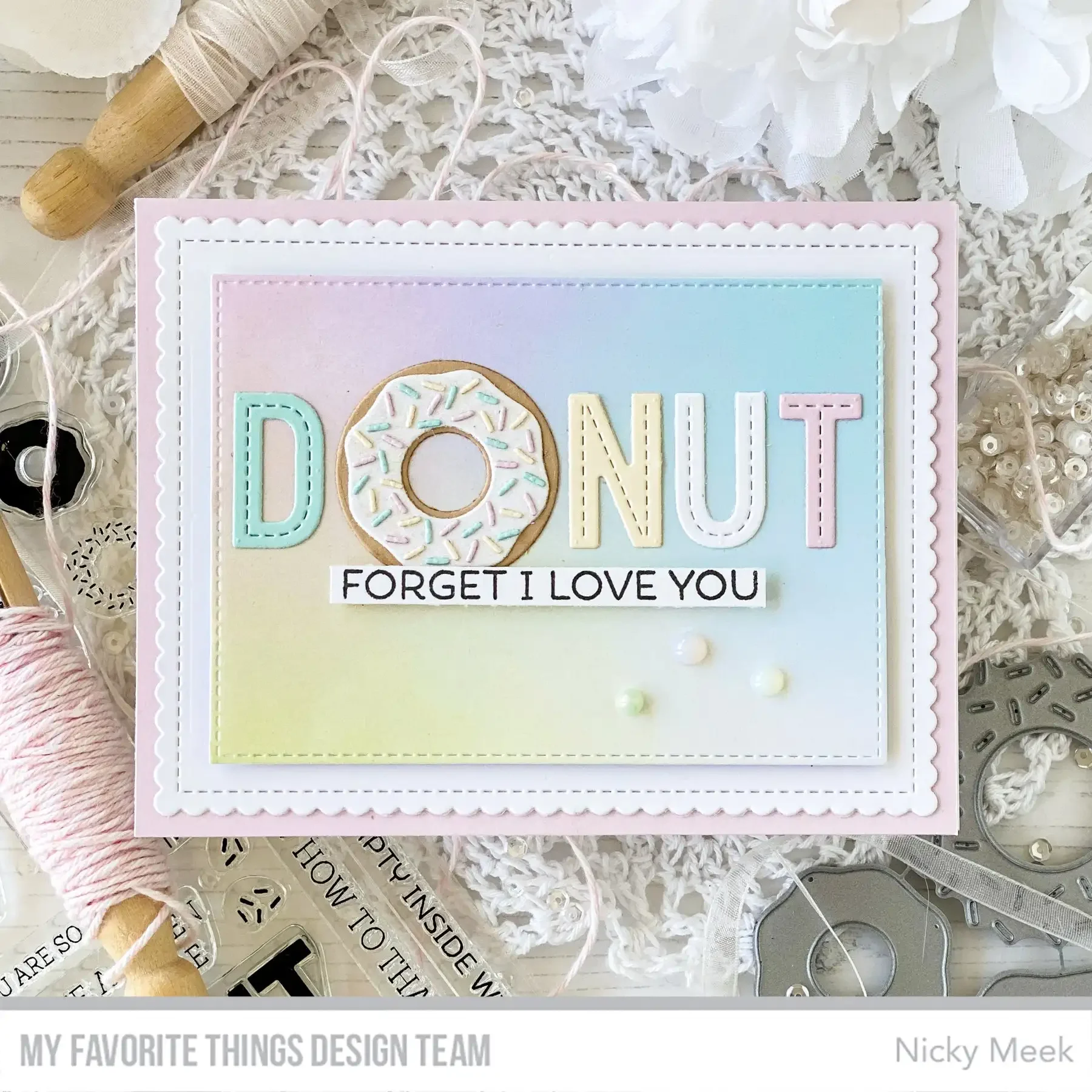 2024 New Tea Party Donuts Chemistry Set Metal Cutting Dies DIY Scrapbook Diary Decoration Embossing Cut Template Make Card Album