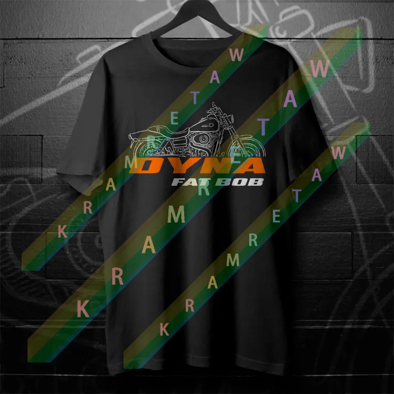 

New summer Harleys FXDF Dyna Fat Bob Motorbike Enthusiast T-shirt Summer 100% Cotton Davidsons Streetwear Cool Tee