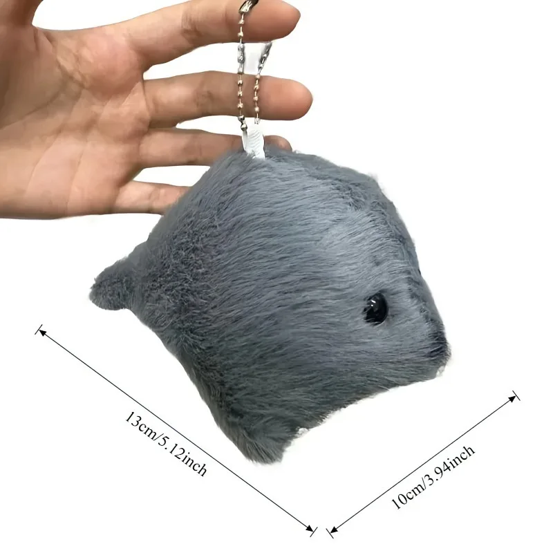 Cute Soft Seal Plush Keychain Kawaii Seal Plushies Animal Pendant Fashion Stuffed Doll Keyring Backpack Accessories Car Ornament