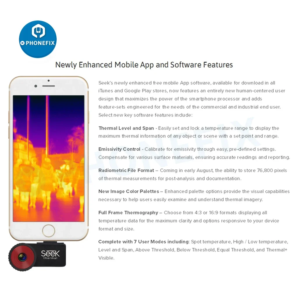 Seek Thermal Compact /Compact PRO / XR Infrared Imager Camera Night Vision Android/Type-C/USB-C Plug/IOS Thermal Camera