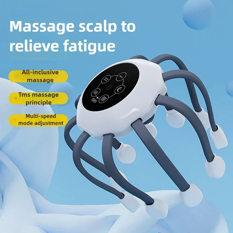 

Octopus Claw Eight Claw Massager Charging Therapeutic Scratch Pad Electric Head Massager Therapeutic Electric Scalp Massager