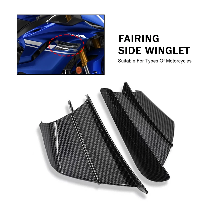 

For Yamaha MT03 MT07 YZF R1 R1M R7 R6 R3 R125 FZ6R TZR50 FZ1 Fazer 8 Motorcycle Winglet Aerodynamic Wing Kit Spoiler