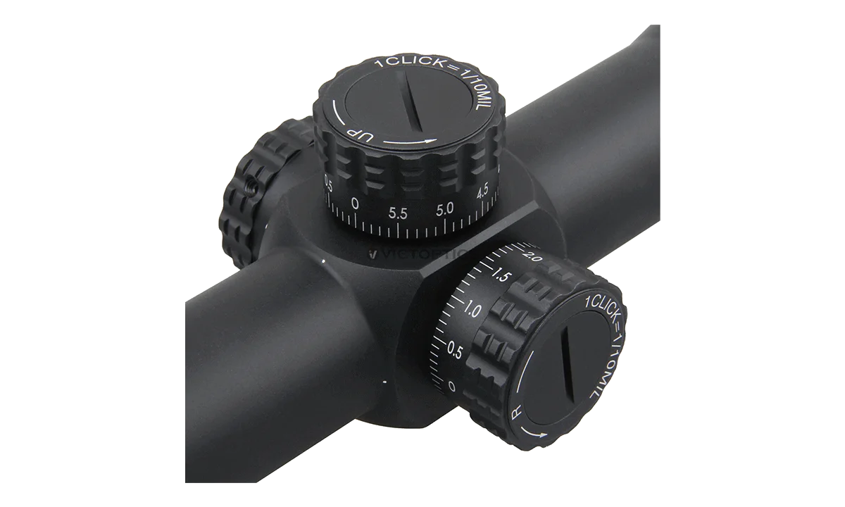 Victoptics S4 4-16x44 FFP&SFP Zielfernrohr FMC 1/10 MIL Turret Lock, mit Power Ring Hebel, Sonnenschutz, großem Seitenrad – Detail 5