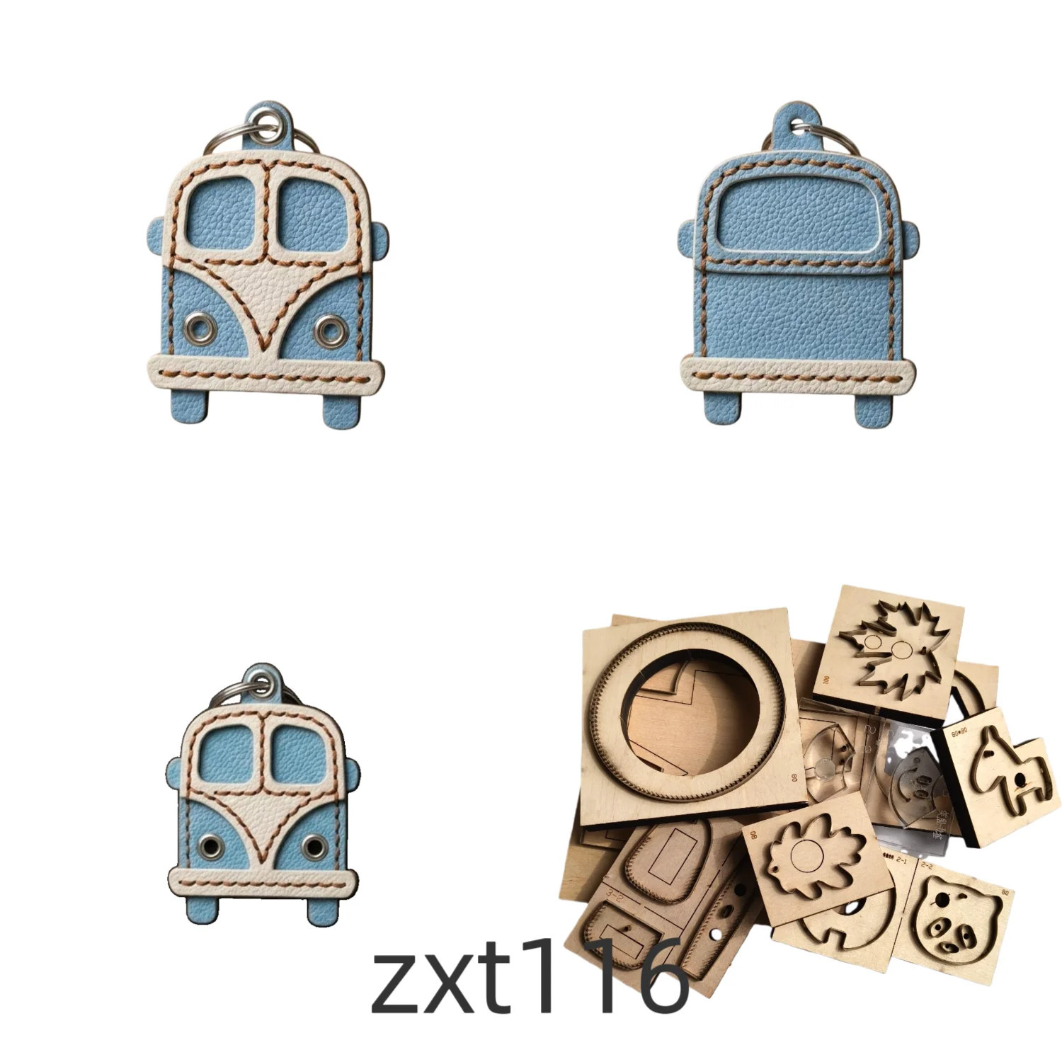 

Bus car leather keychain, leather cutting tool, cutting mold, wooden mold tool ,hand cutting knife zxt116.