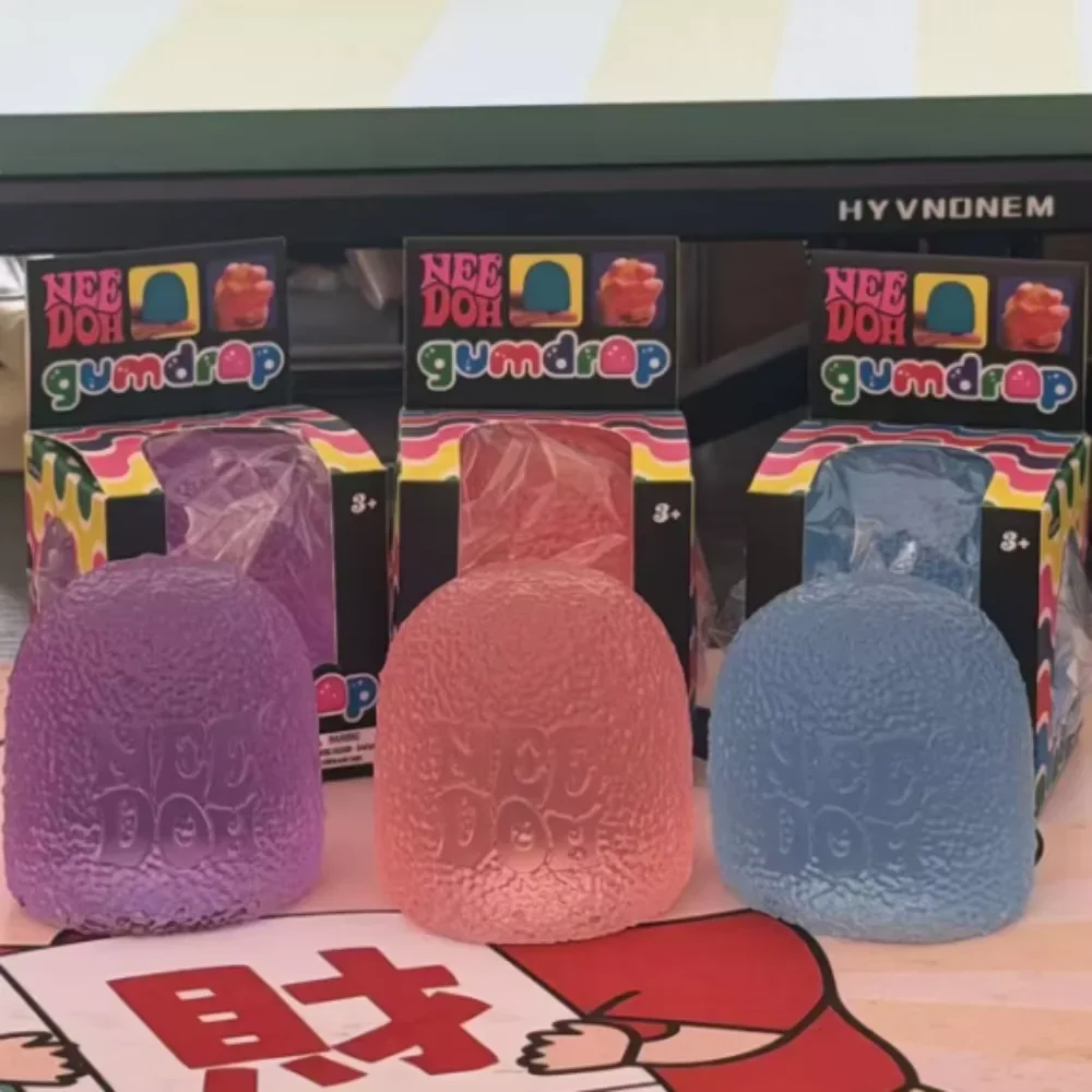 Hot Schylling Needoh Gumdrop Soft Sensory Fidget Toy Collectible Stress Balls Assorted Colors 1 Pack Squeeze Toy Blind Box