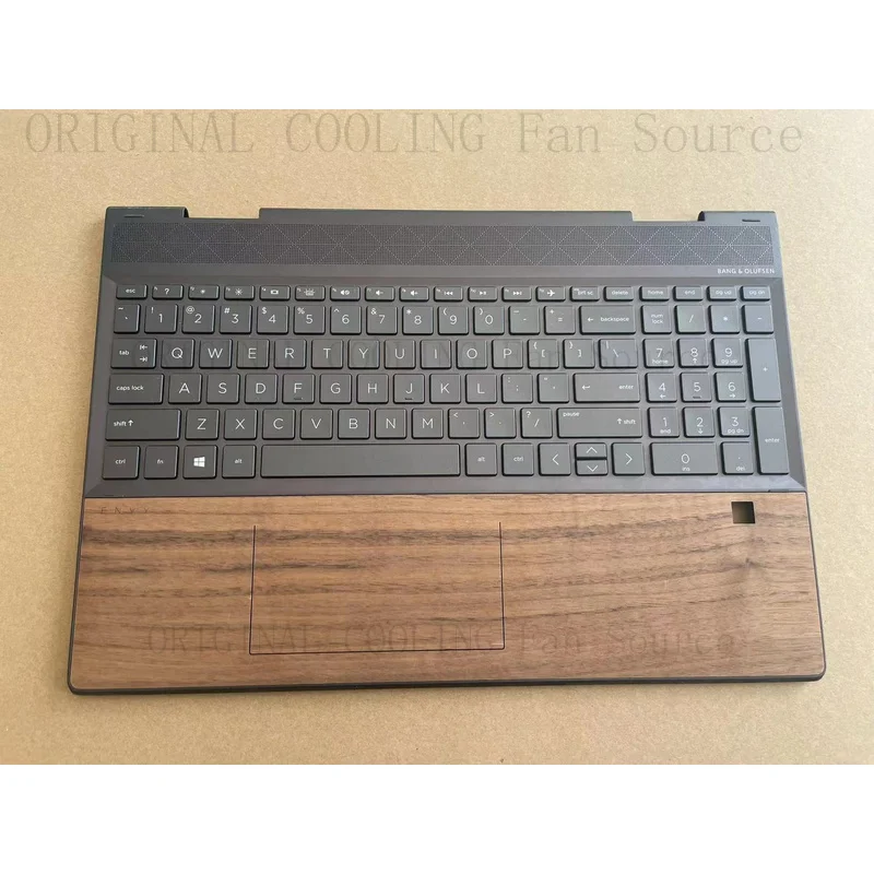 R+  FOR HP ENVY X360 15-DR 15-DS C Shell Keyboard Wood Grain Backlight L65684-001