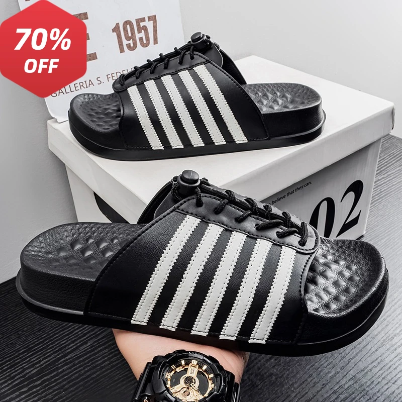 

2026 New Sandals for Men and Women Slip-On Internet Celebrity Soft Sole Outerwear Couple Beach Home Sandals and Slippers