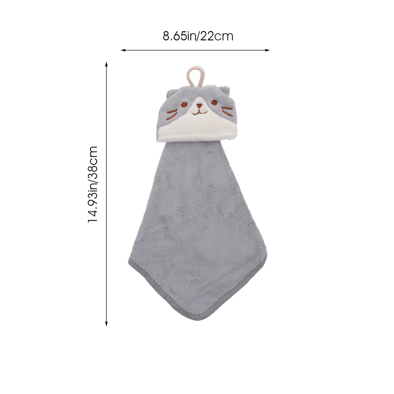 Soft Coral Fleece Hand Towel Hanging Loop Absorbent Quick Dry Bathroom Kitchen Towel Practical Kitchen Hand Towels