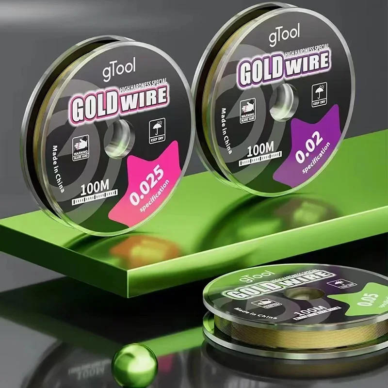 1 buah 100M 0.02/0.025/0.03/0.035/0.04/0.05/0.06/mm LCD pemisah kawat baja potongan kaca kawat emas untuk ponsel ipad