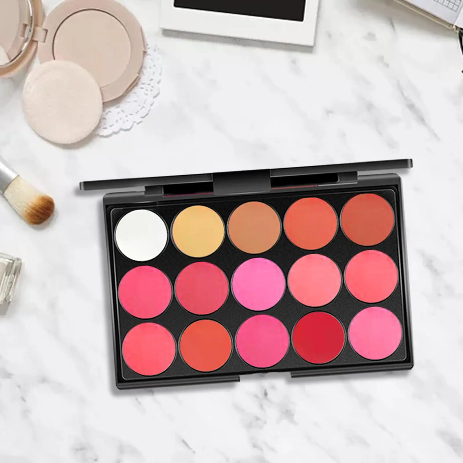 クリーミーリップパレットメイクアップセット 15 シェード口紅パレット非粘着性リップグロス女性初心者向けプロフェッショナル化粧品