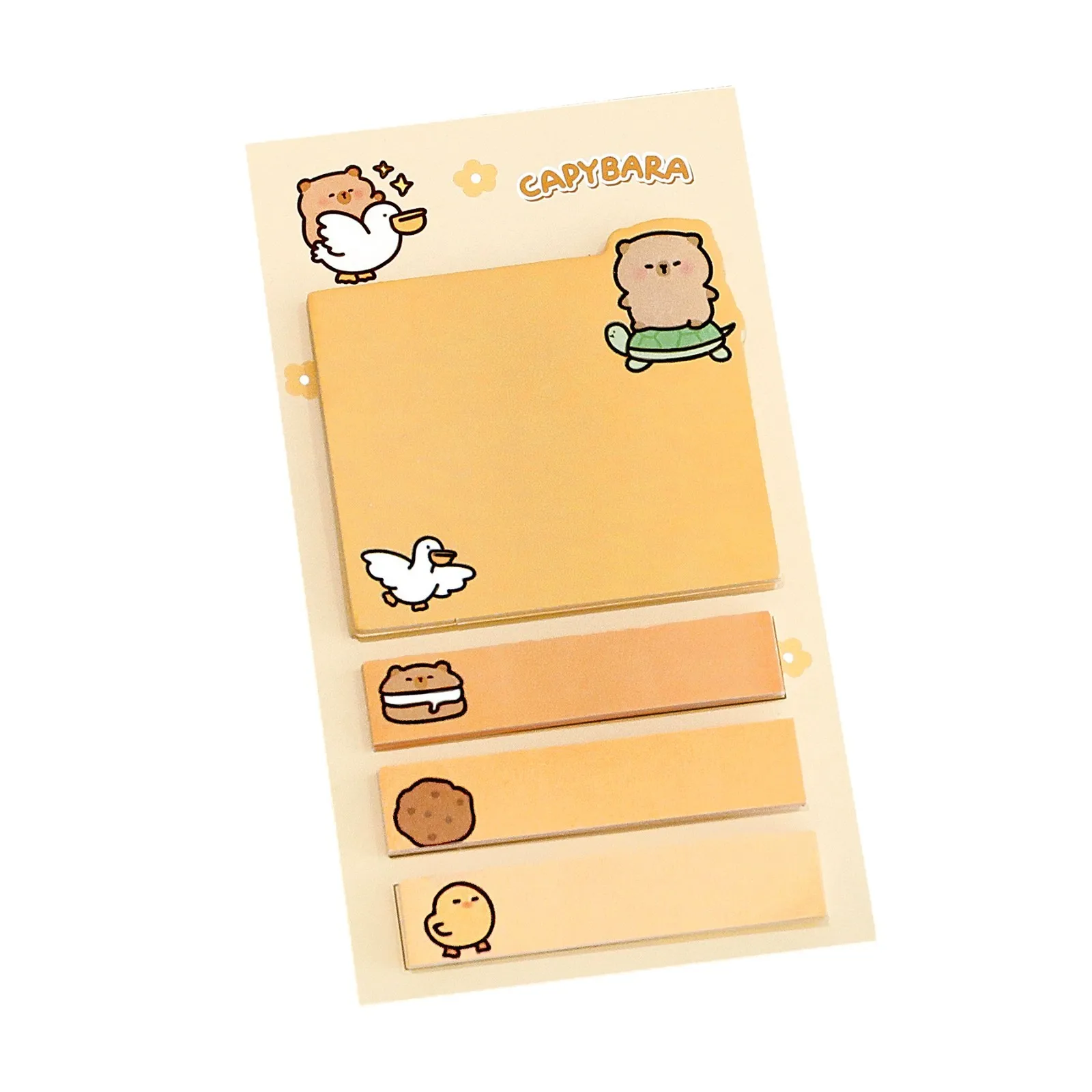 80/320sheets Capybara Index Stickers Set Stationery Students N Times Stickers Label Study Self-adhesive Sticky Notes for Gifts