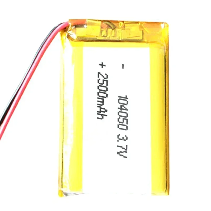 Banggood 3,7V 2500mAh 104050   Células de bateria de íon-lítio recarregáveis de polímero de lítio Lipo para GPS Bluetooth alto-falante MP3 PDA Powerbank