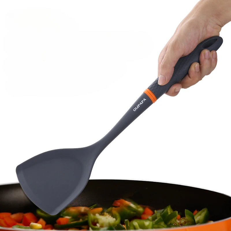 Non-stick Pan Spatula, High Temperature Resistant, Stir-frying Spoon, Silicone Kitchenware Set, Not Hurt the Pot